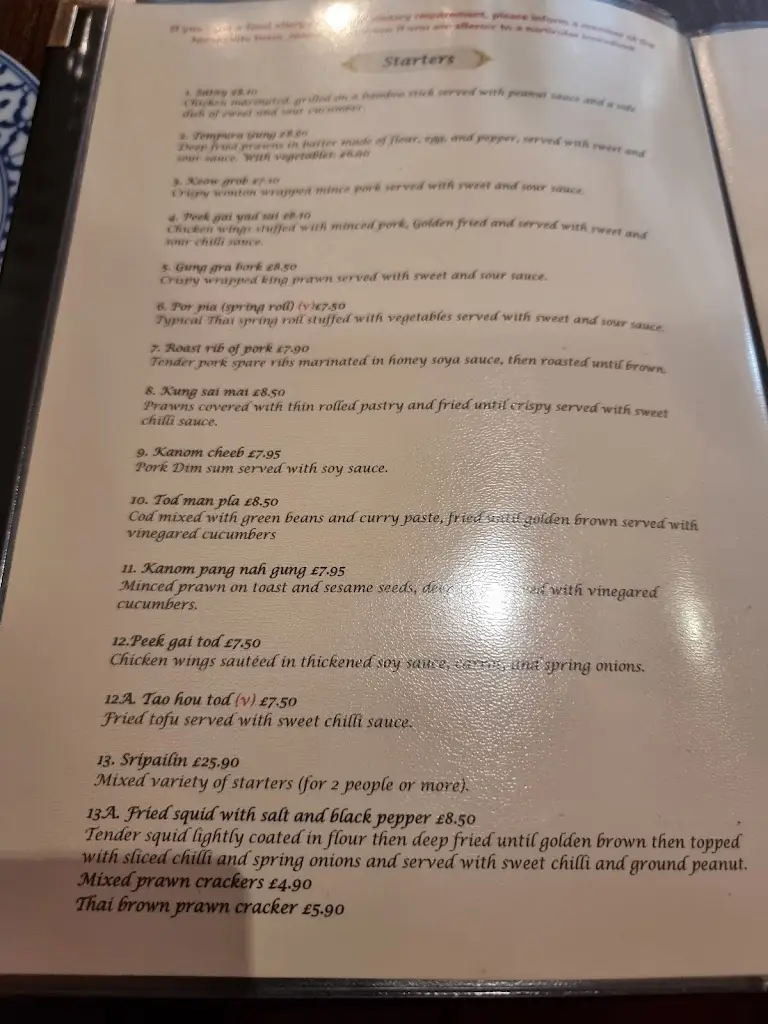 Menu_Pailin Thai Restaurant_Lewes_image_1