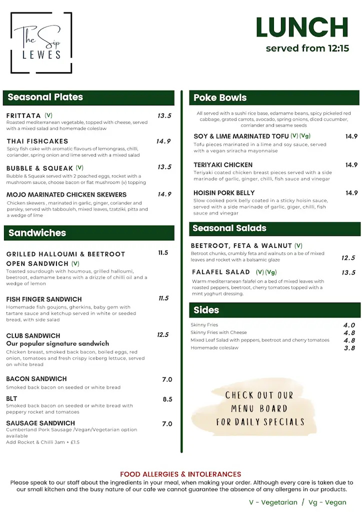 Menu_The Sip Lewes_Lewes_image_1