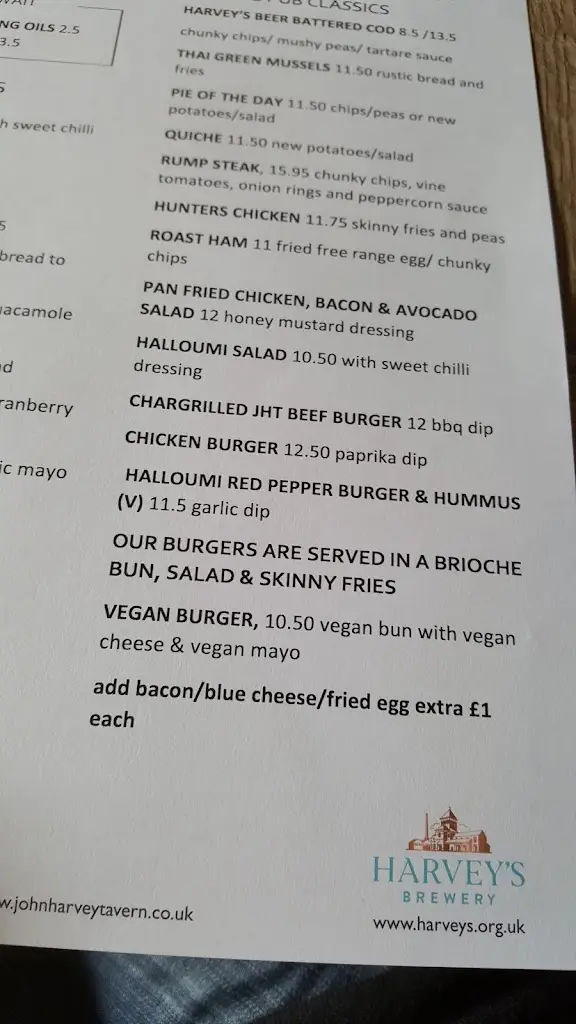 Menu_John Harvey Tavern_Lewes_image_4