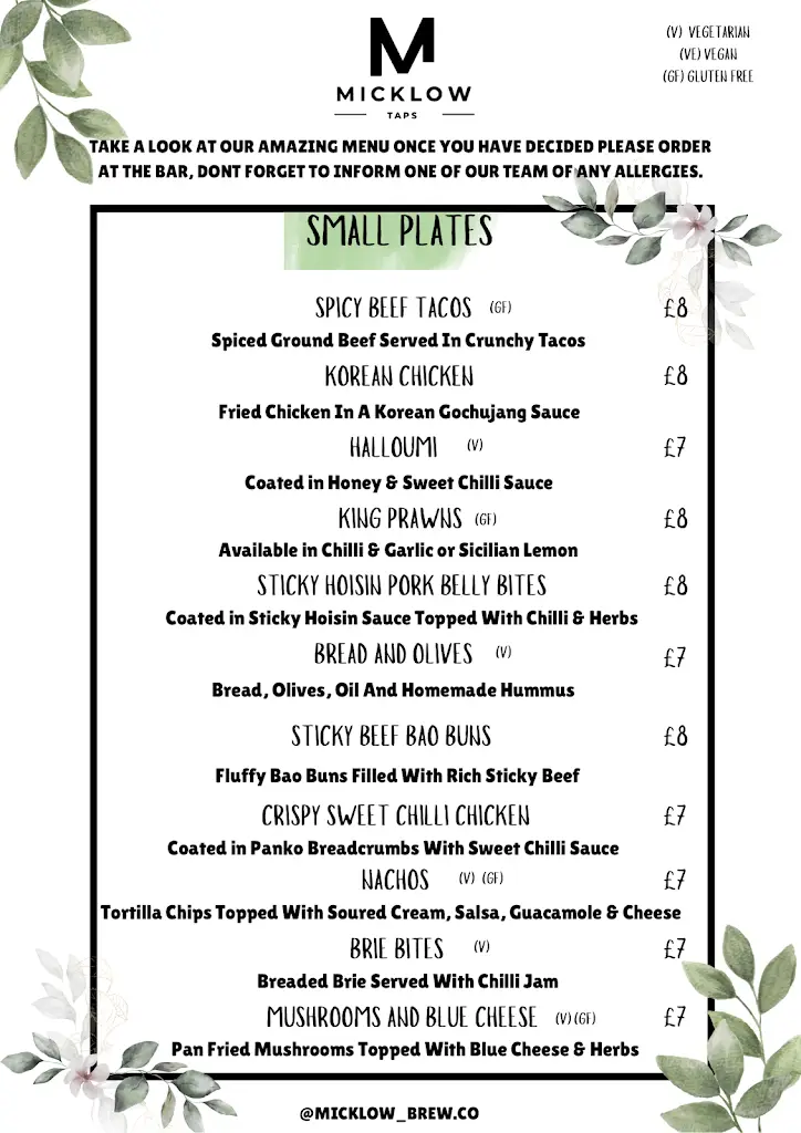 Menu_Micklow Taps_Loftus_image_1