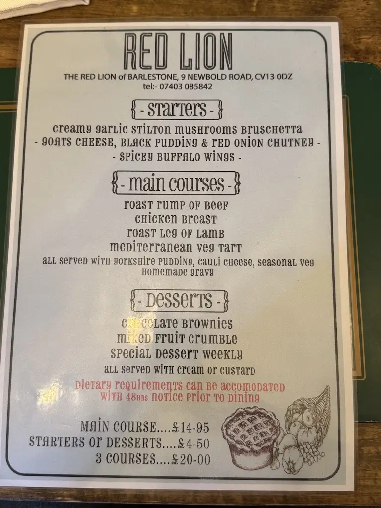 Menu_The Red Lion of Barlestone Ltd_Barlestone_image_2