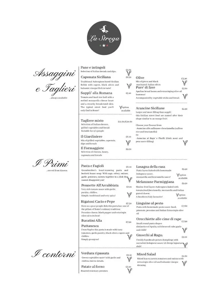 Menu_La Strega_Littleport_image_1