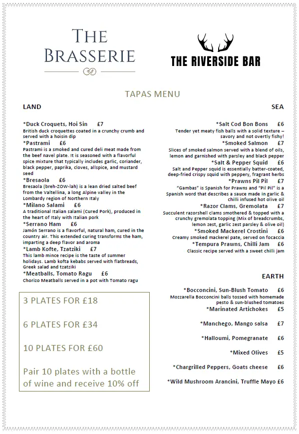 Menu_The Brasserie @ The Swan_Littleport_image_1