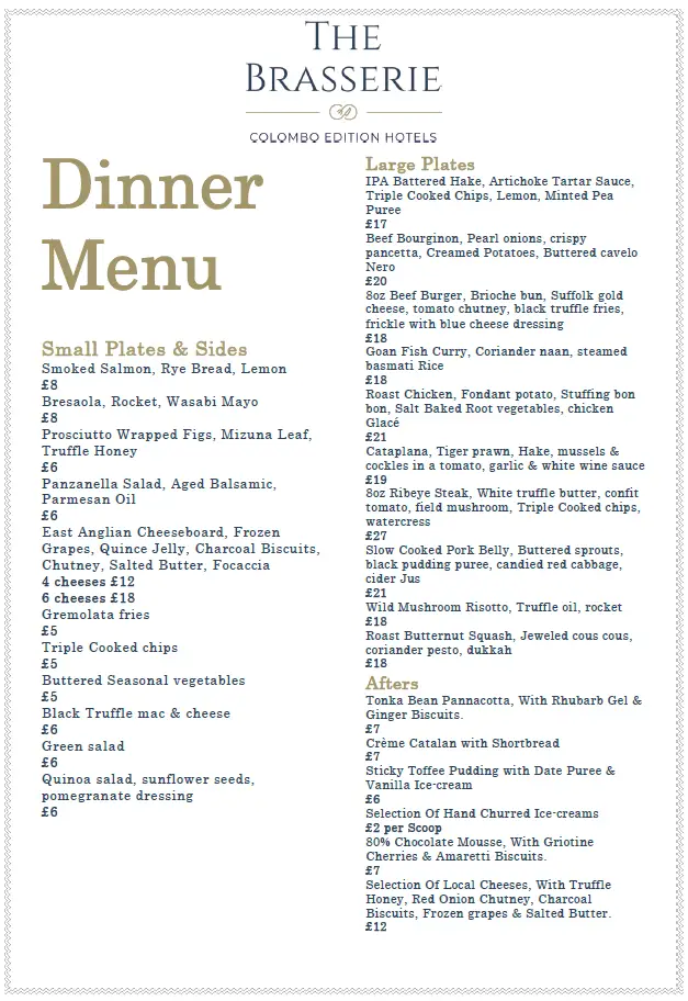 Menu_The Brasserie @ The Swan_Littleport_image_2