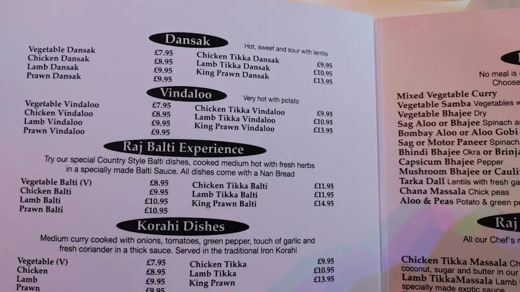 Menu_Indian Palace_Loddon_immagine_3