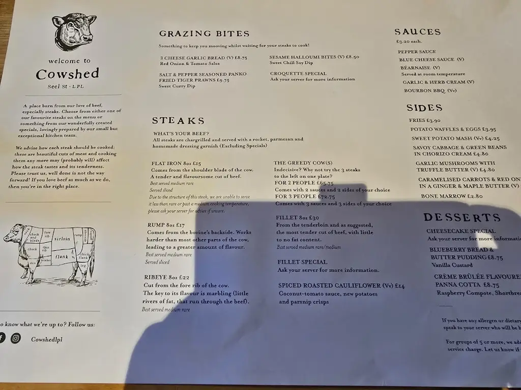 Menu_Cowshed Liverpool_Liverpool_image_1