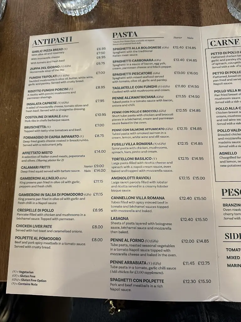 Menu_Villa Romana - Italian Restaurant Liverpool_Liverpool_imagen_2
