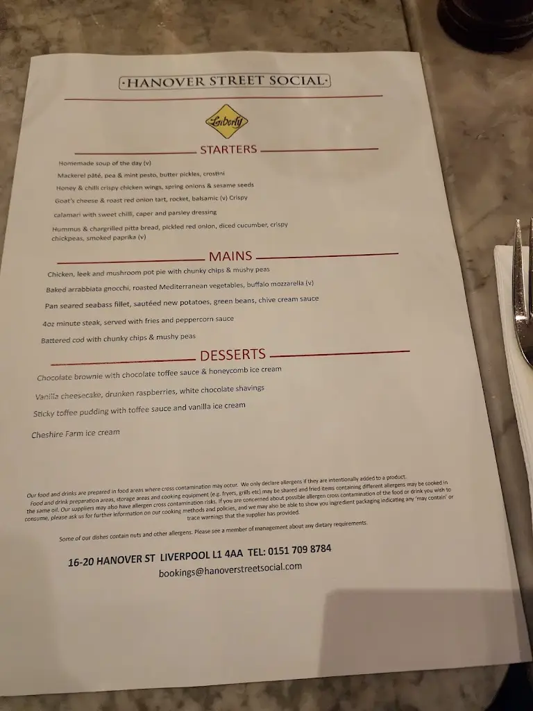 Menu_Hanover Street Social_Liverpool_immagine_3