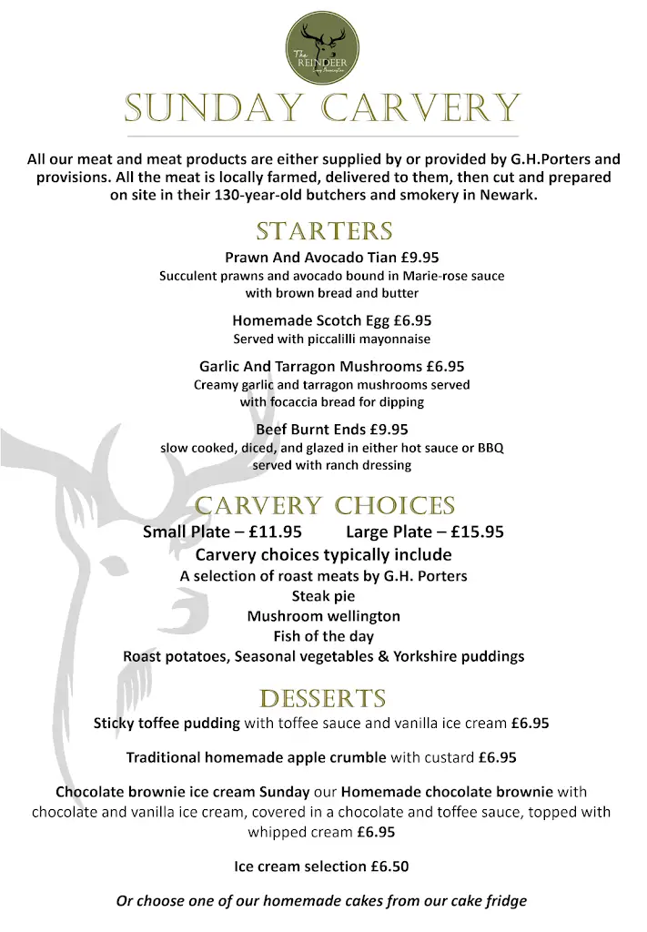 Menu_The Reindeer at Long Bennington_Long Bennington_image_4