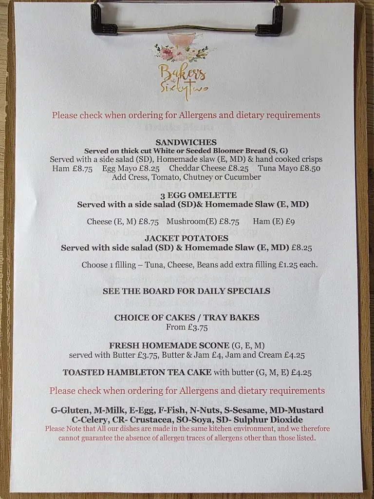 Menu_SixtyTwo_Long Bennington_image_1