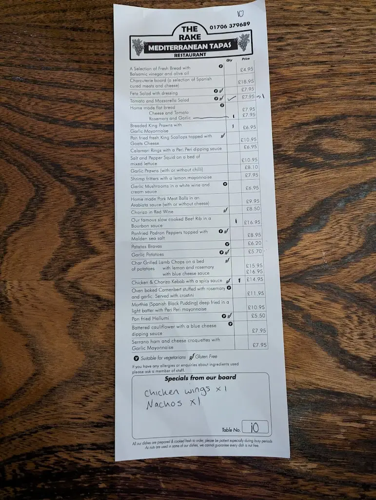 Menu_The Rake Tapas_Littleborough_image_1