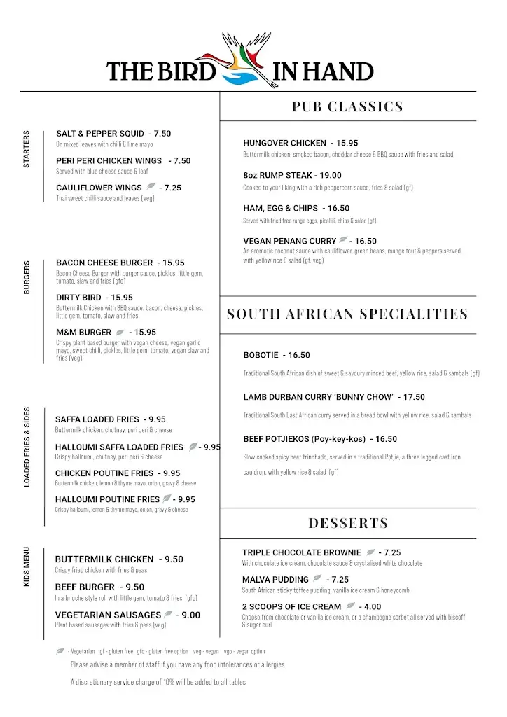 Menü_The Bird in Hand_Long Ashton_Bild_1