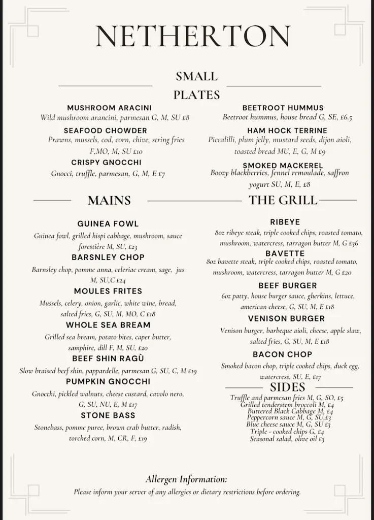 Menu_Netherton Restaurant_Long Stratton_image_1