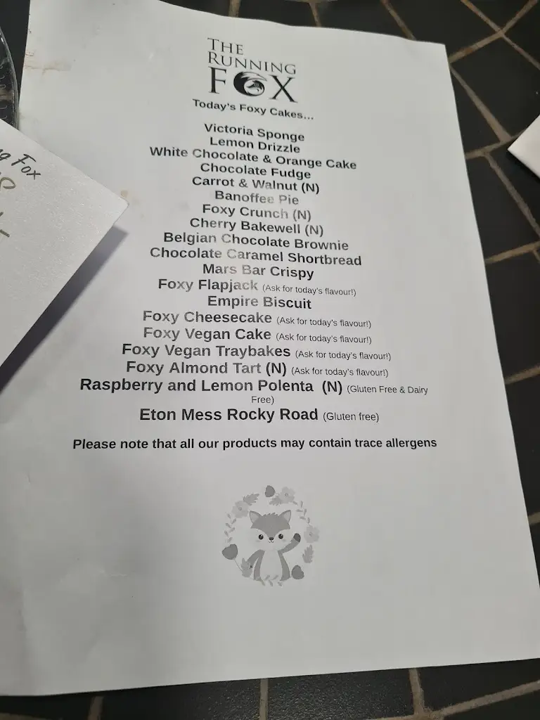 Menu_The Running Fox_Longhoughton_image_2