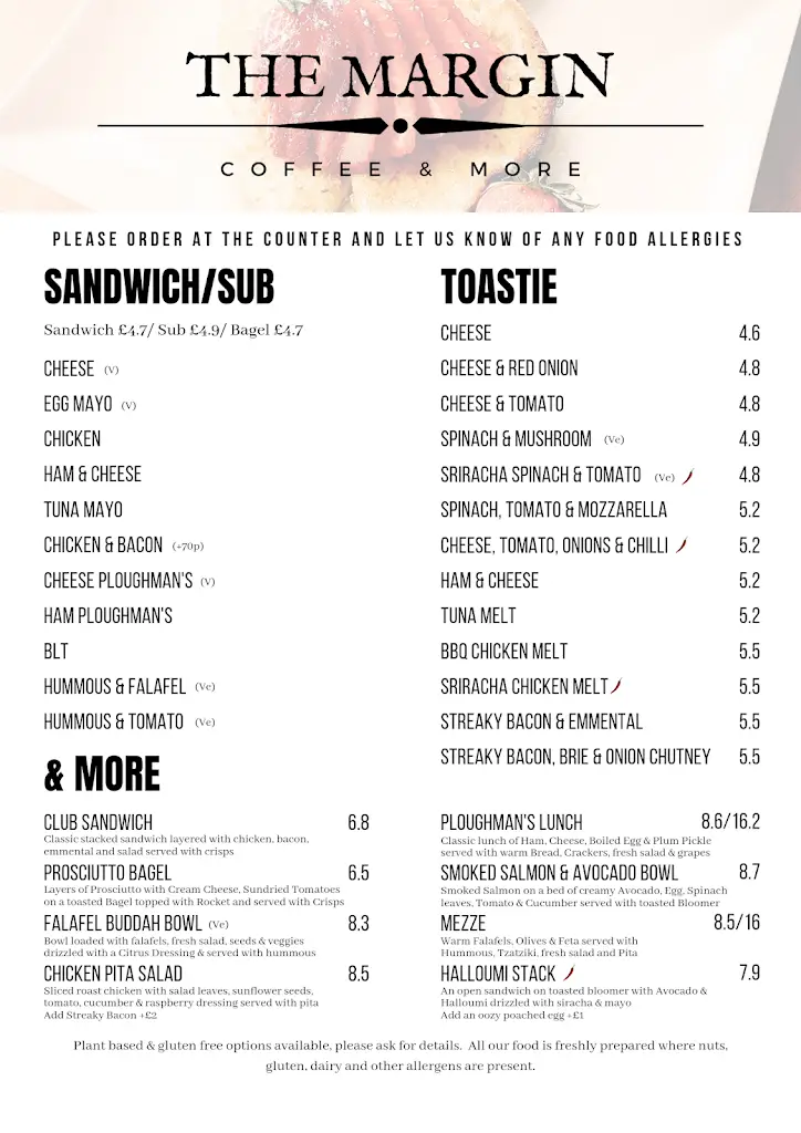 Menu_The Margin Cafe_Long Itchington_image_2