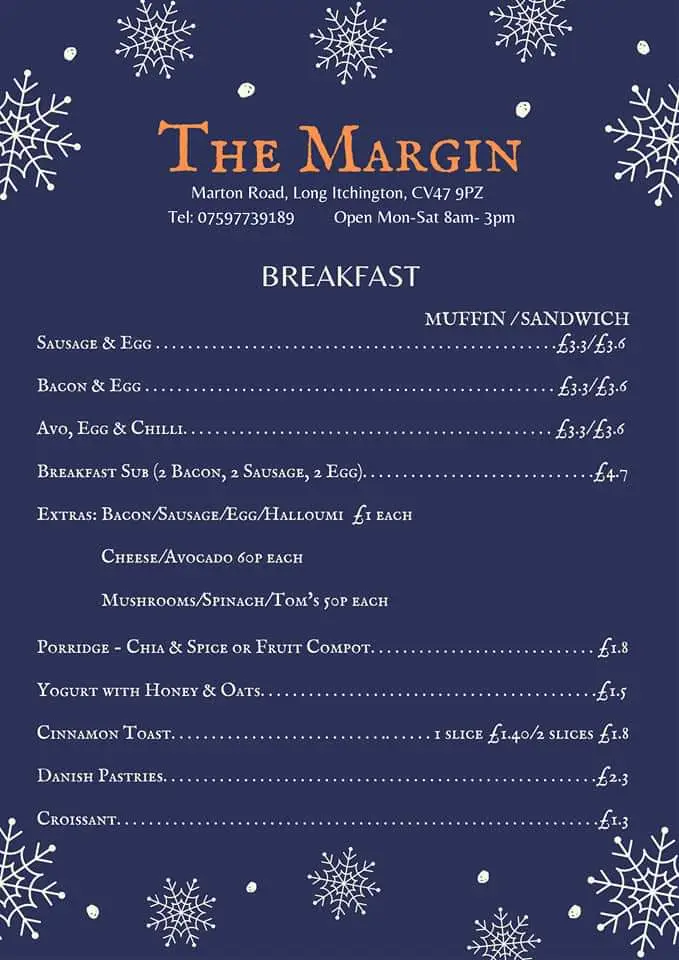 Menu_The Margin Cafe_Long Itchington_image_4