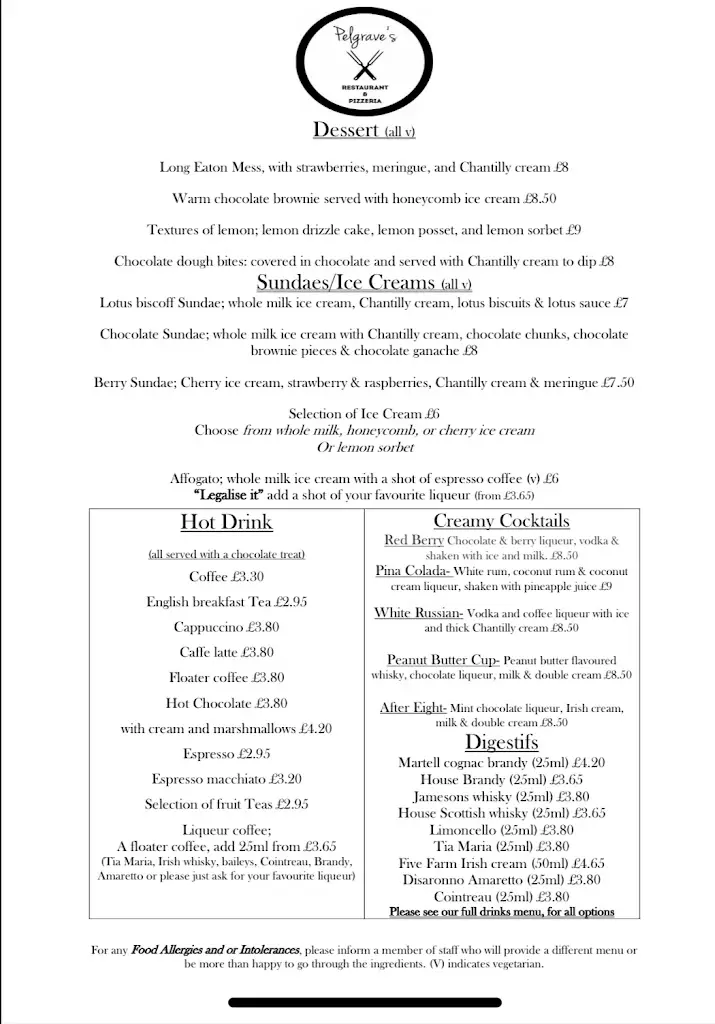 Menu_Pelgraves Restaurant And Pizzeria_Long Eaton_image_2