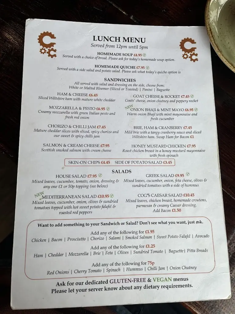 Menu_Copper Cogs_Long Eaton_immagine_3