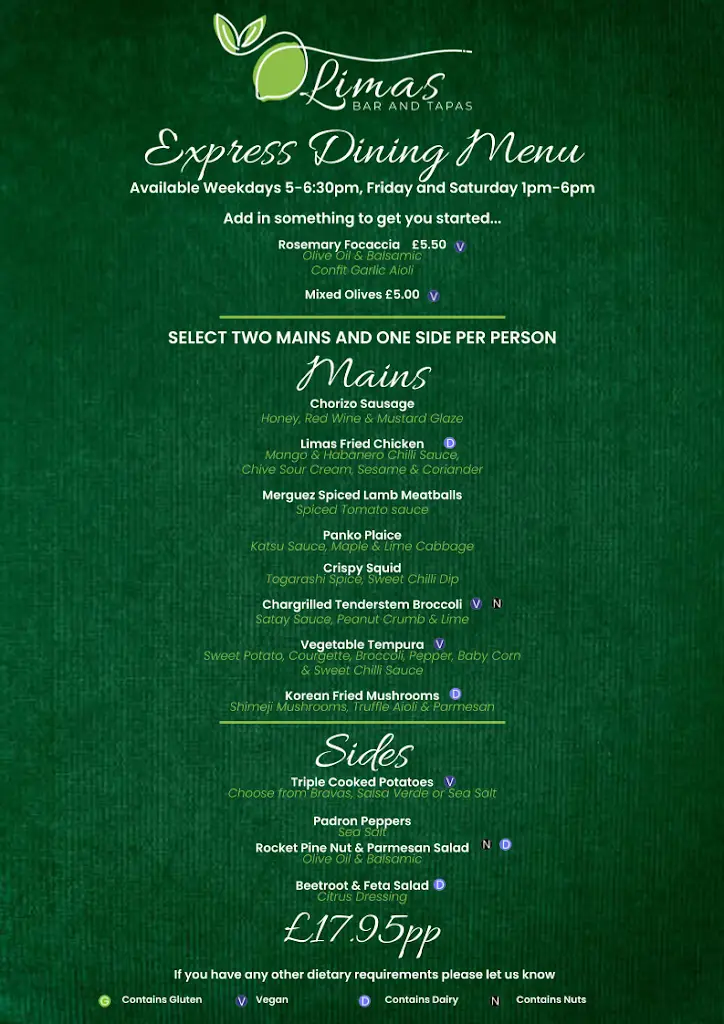 Menu_Limas_Long Eaton_image_2