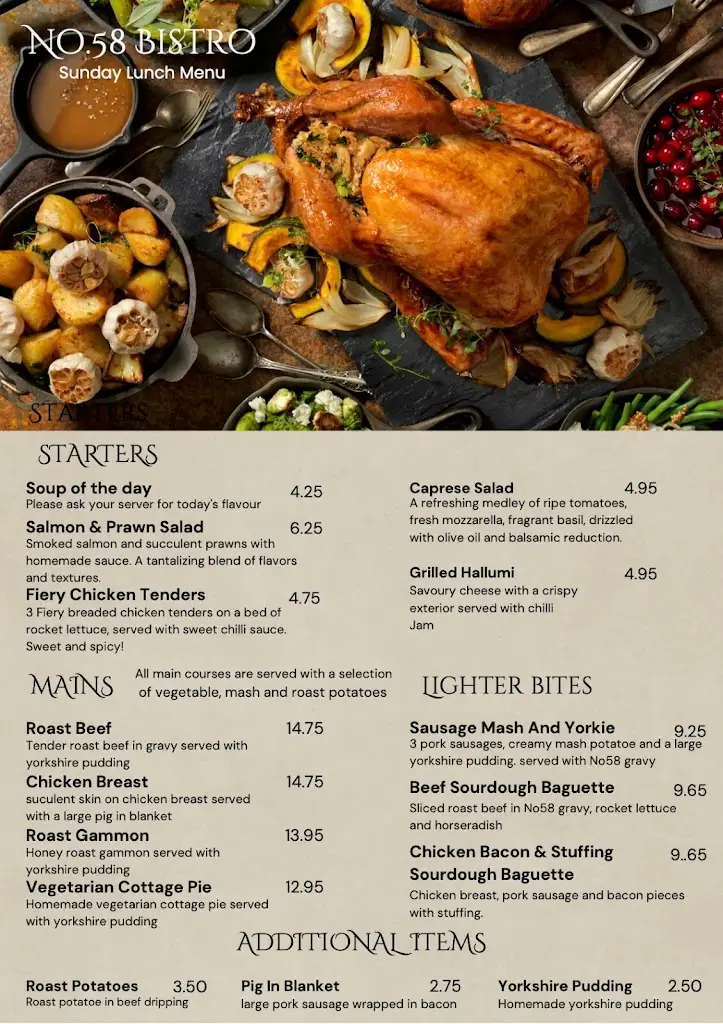 Menu_No.58 Bistro_Long Eaton_image_3