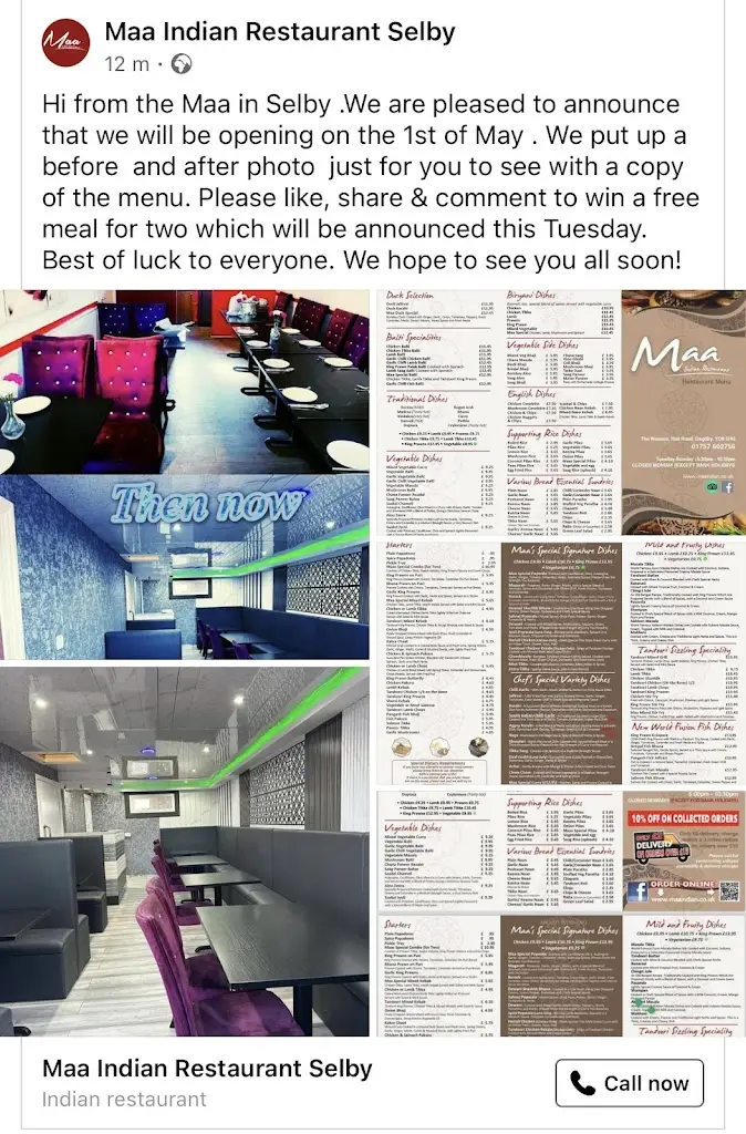 Menu_Maa Indian Restaurant & Takeaway_Barlby_image_2