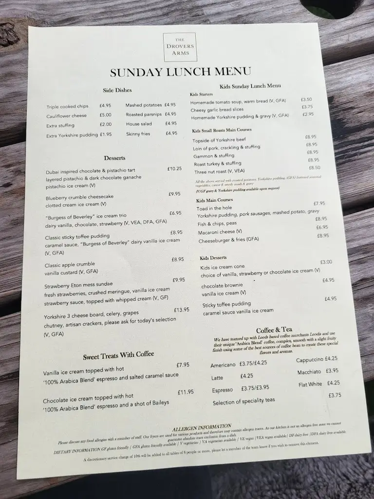 Menu_The Drovers Arms Restaurant & Country Pub_Barlby_image_2
