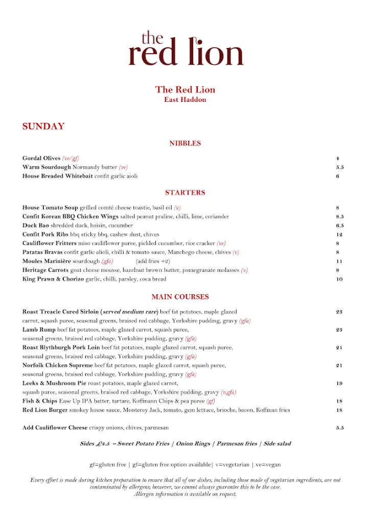 Menu_The Red Lion_Long Buckby_image_1