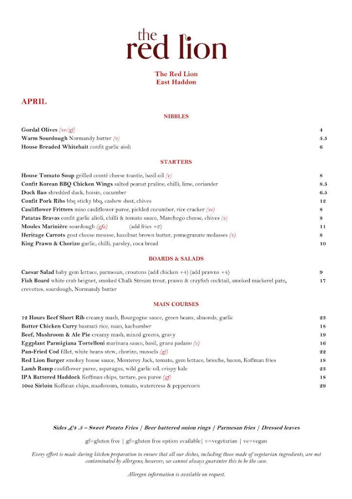 Menu_The Red Lion_Long Buckby_image_2