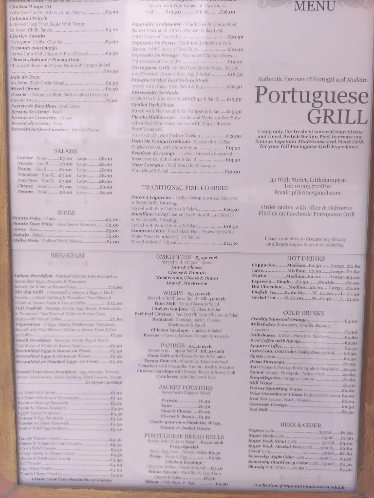 Menu_Portuguese Grill_Littlehampton_image_1