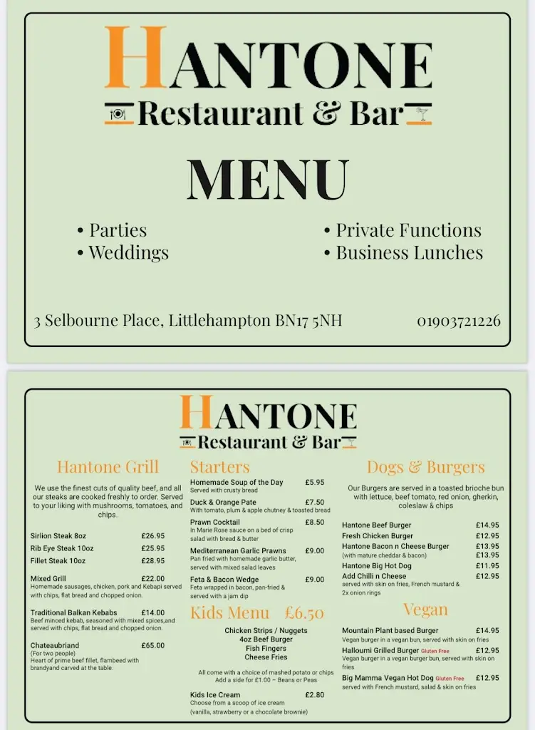 Menu_Hantone Restaurant and Bar_Littlehampton_image_3