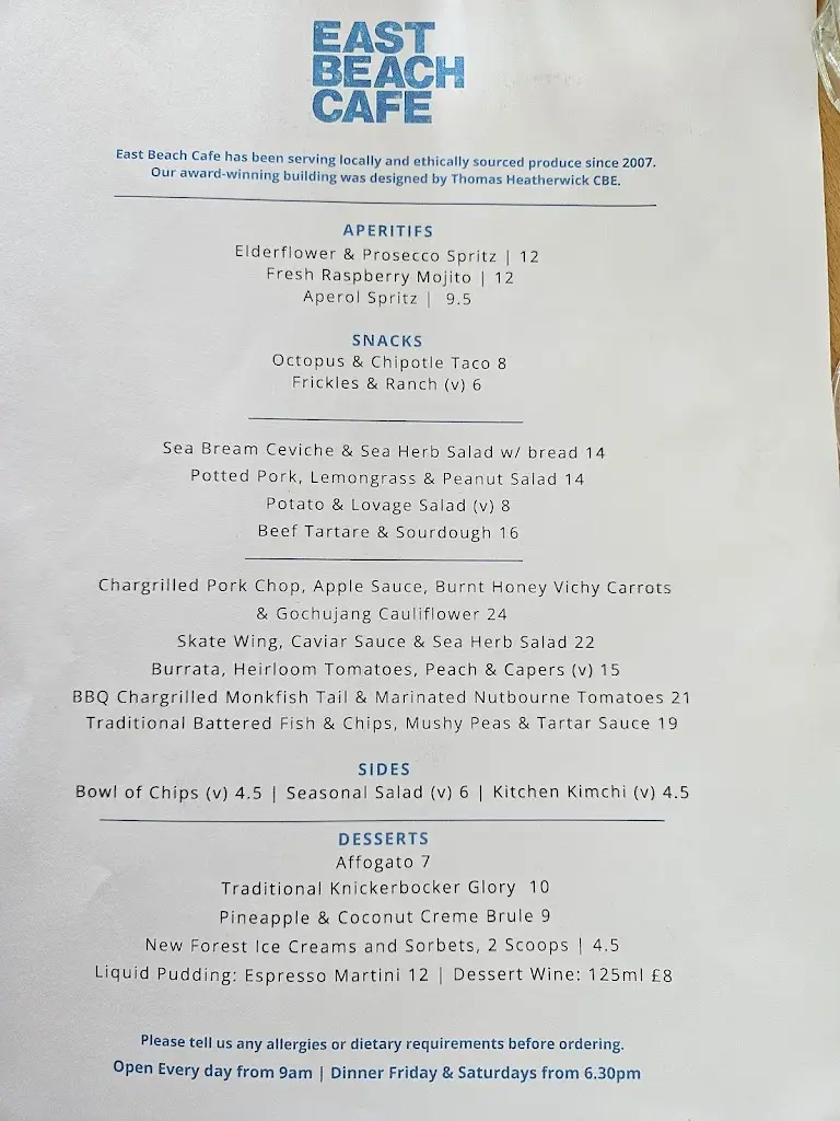 Menu_East Beach Cafe_Littlehampton_image_1