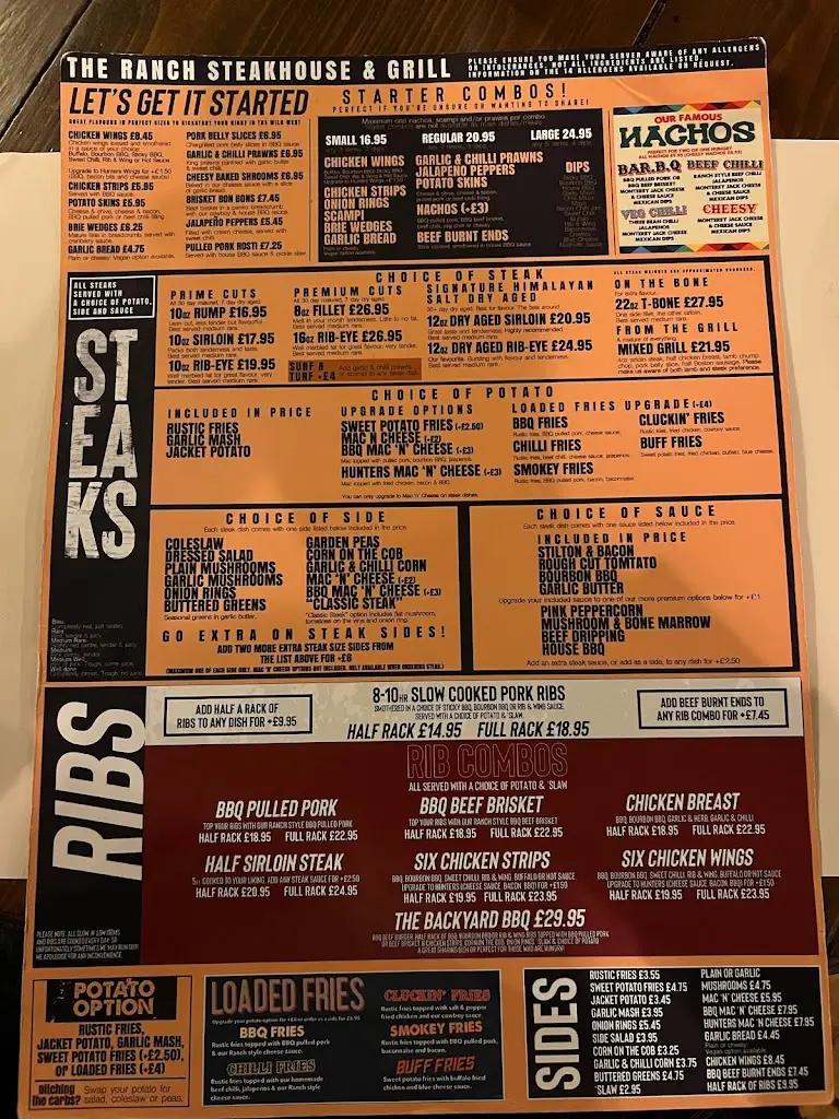 Menu_The Ranch Steakhouse & Grill_Louth_image_1