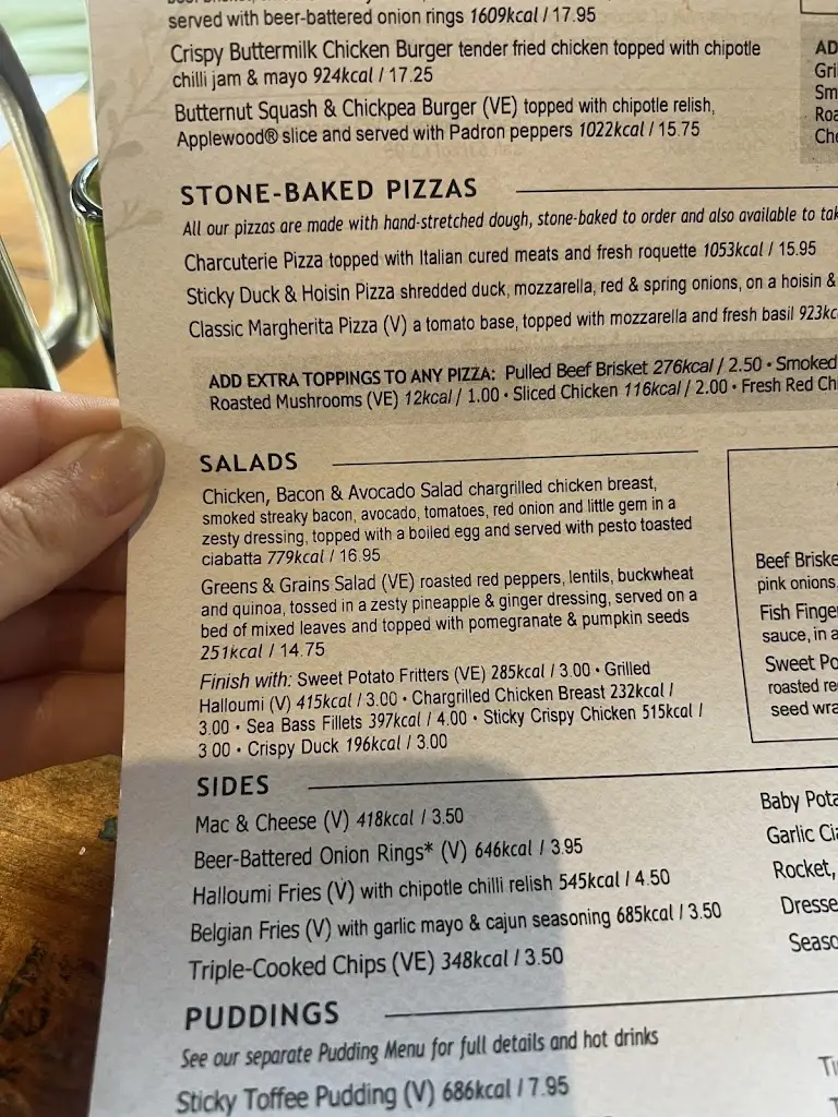 Menu_The Green Man_Longfield_image_1