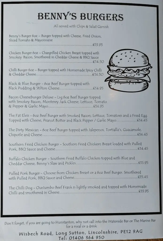 Menu_Benny's Diner Long Sutton Limited_Long Sutton_image_1