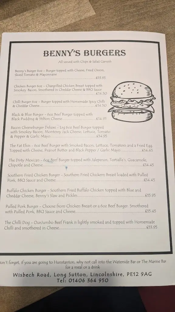 Menu_Benny's Diner Long Sutton Limited_Long Sutton_image_4