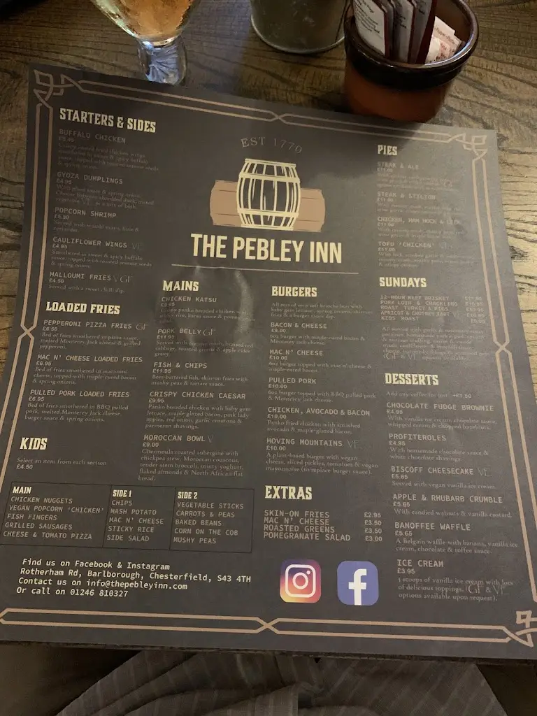 Menu_The Pebley Inn_Barlborough_image_1