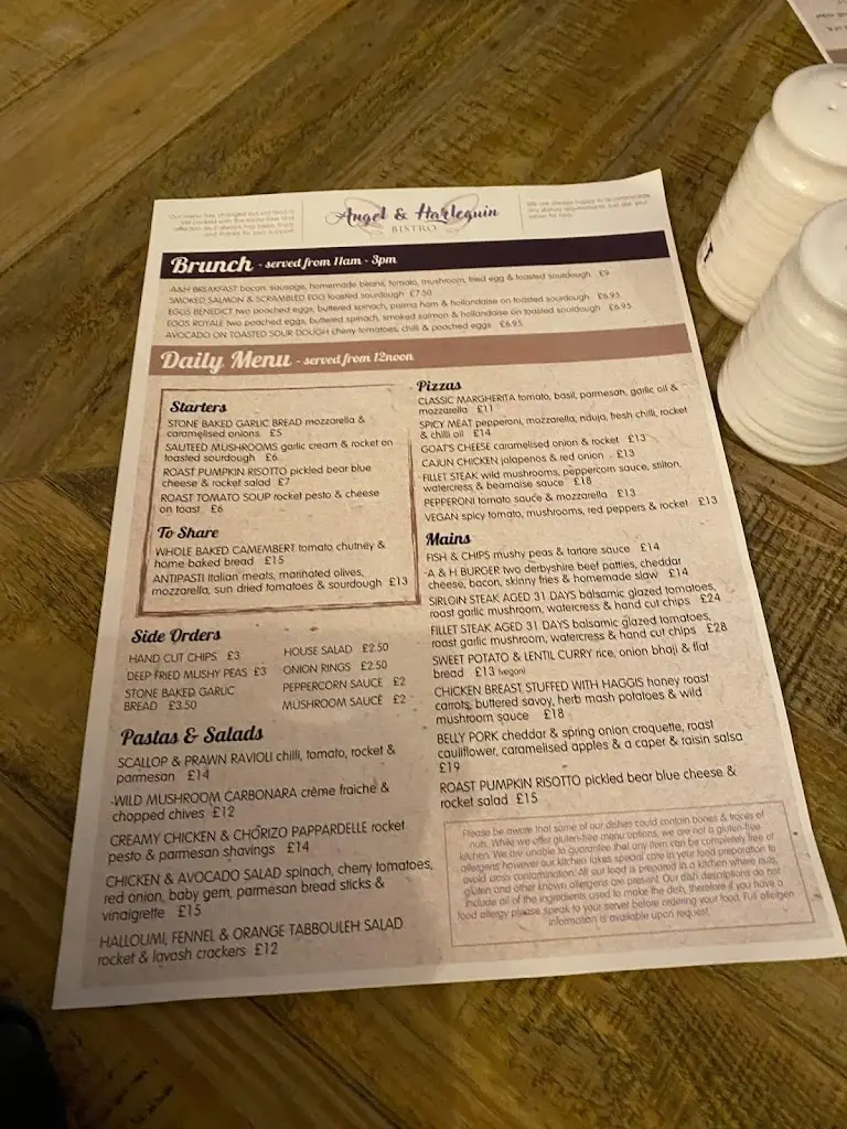 Menu_Angel & Harlequin Bistro_Barlborough_image_1