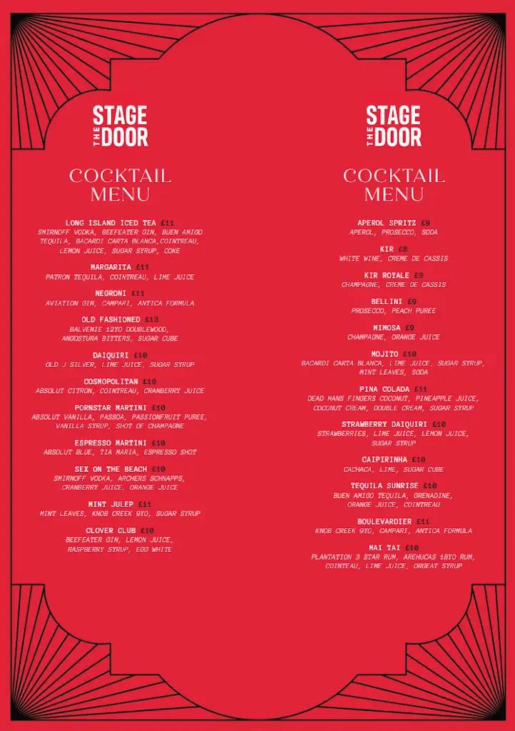Menu_The Stage Door_Longridge_immagine_1