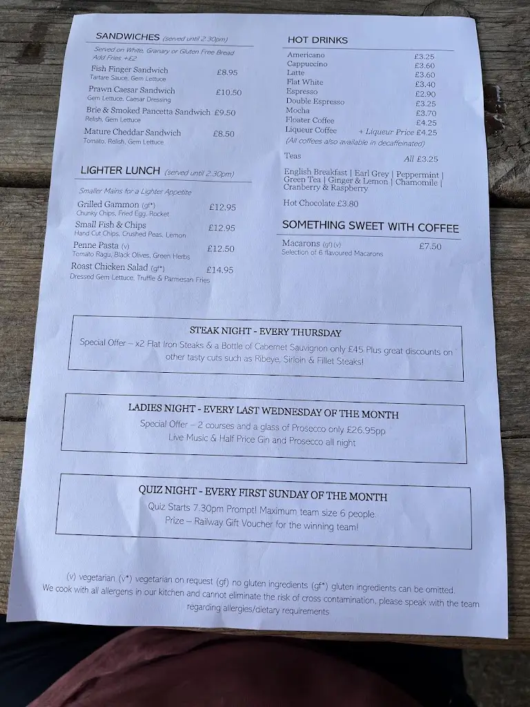 Menu_The Railway Lowdham_Lowdham_image_2