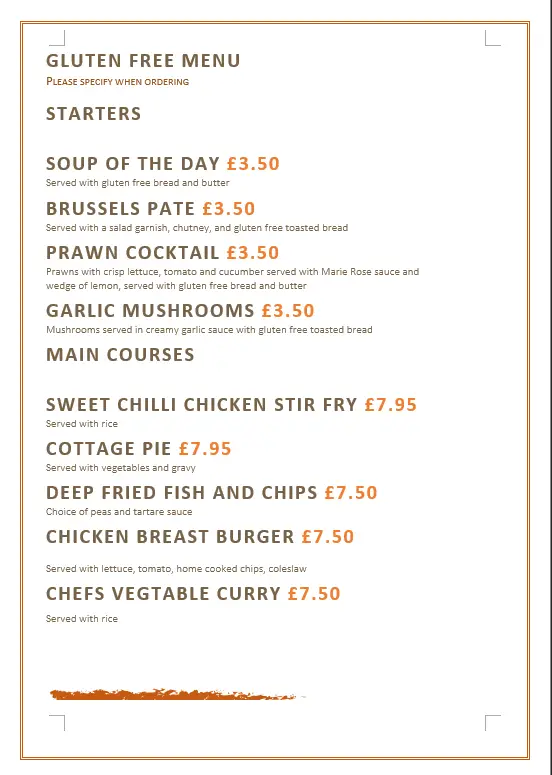 Menu_The Brown Cow_Low Ackworth_image_2