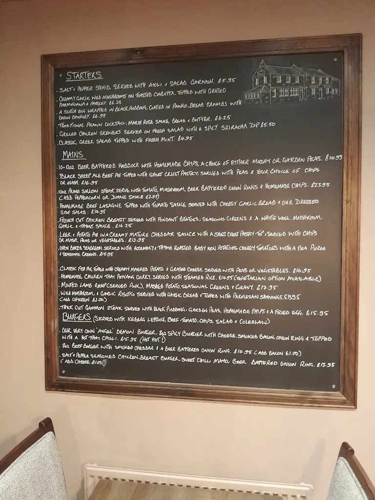 Menu_The Angel_Low Ackworth_image_1