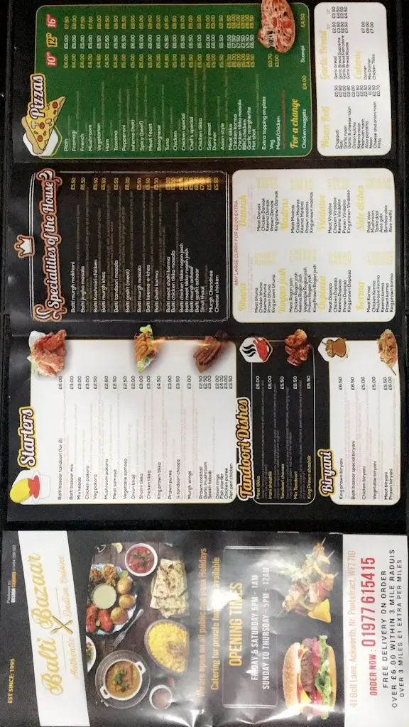 Menu_Balti Bazaar_Low Ackworth_image_1