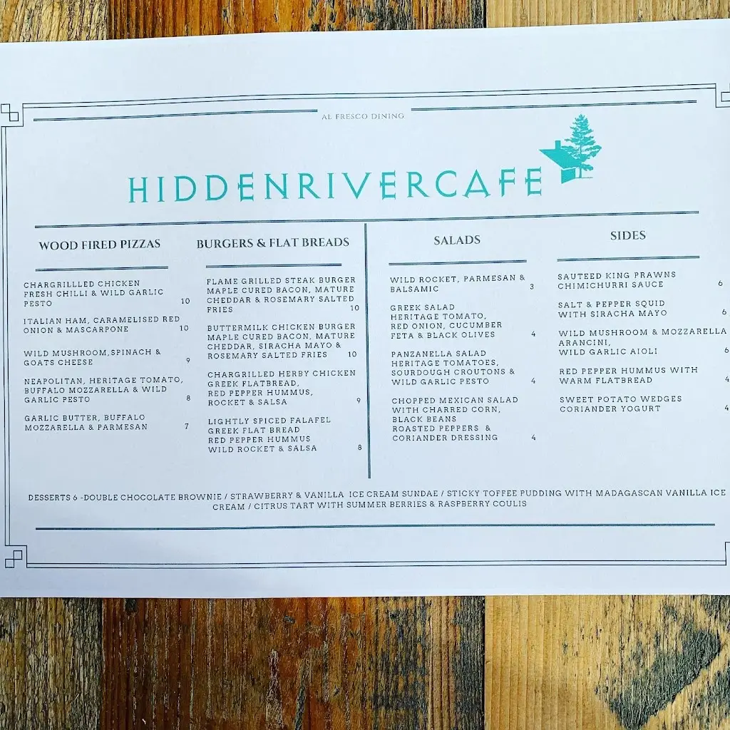 Menu_Hidden River Cafe_Longtown_imagen_1
