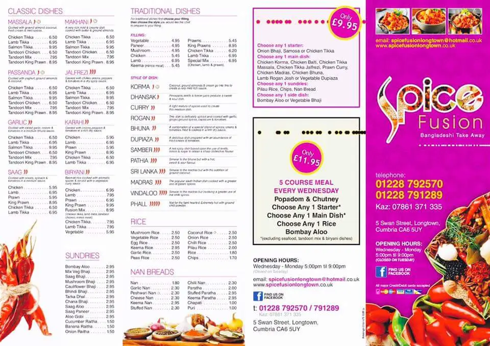 Menu_Spice Fusion Takeaway_Longtown_image_3