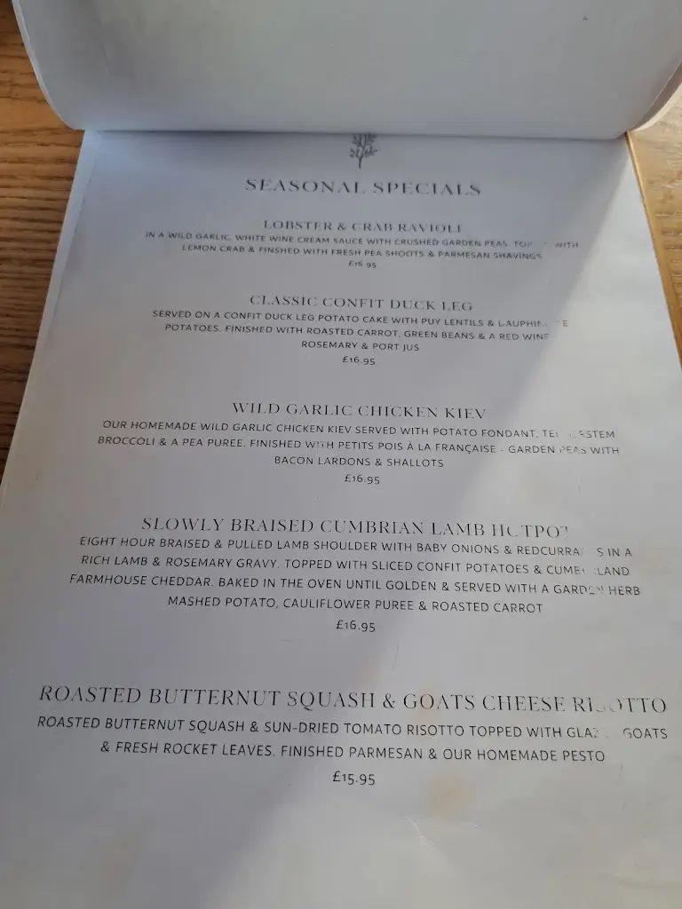 Menu_The Crown & Thistle_Longtown_image_1