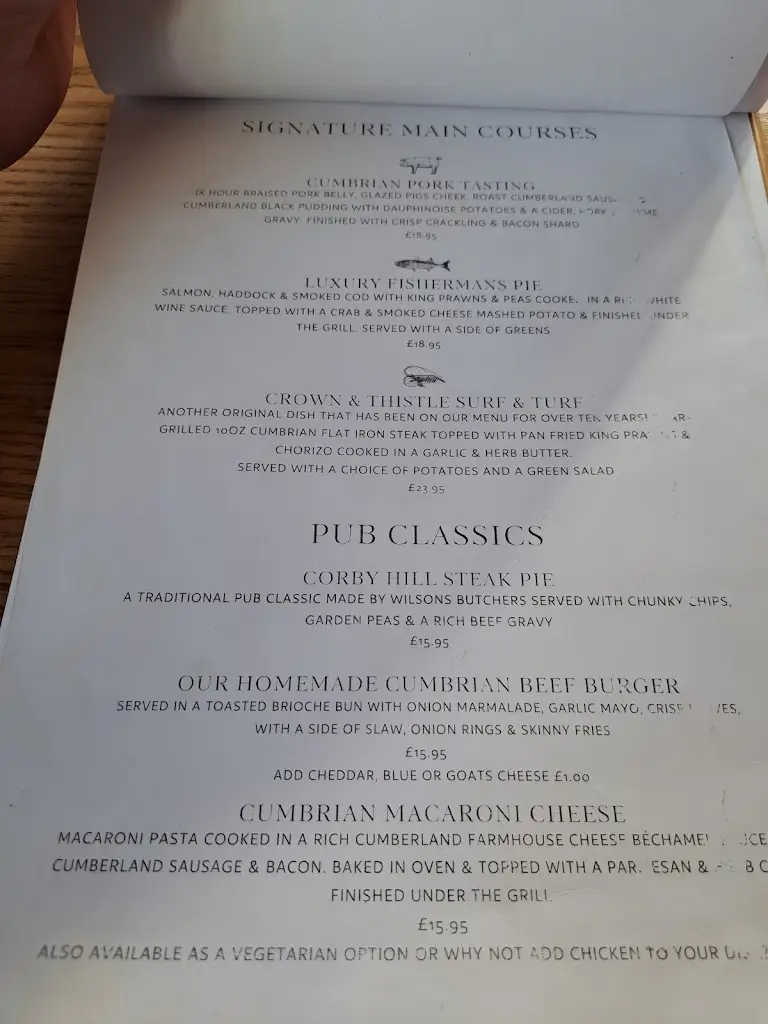 Menu_The Crown & Thistle_Longtown_image_2