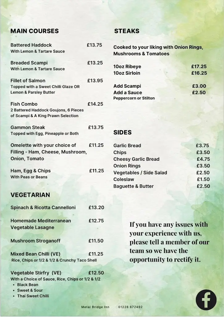 Menu_Metal Bridge Inn_Longtown_image_3