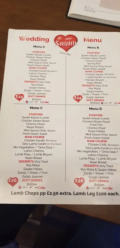 Menu_Sanam Sweet House & Restaurant_Longsight_image_2