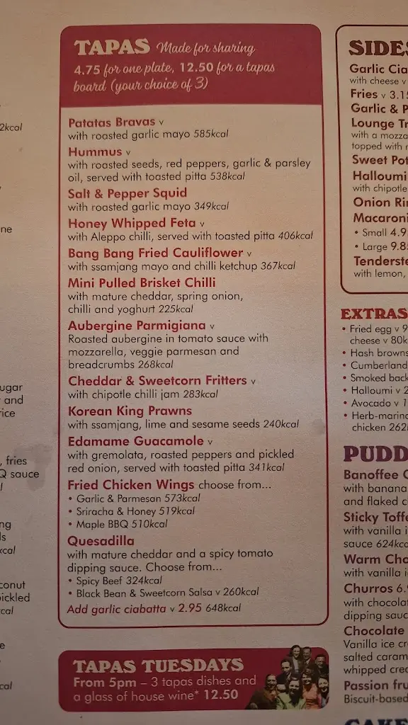 Menu_Centro Lounge_Loughborough_image_1