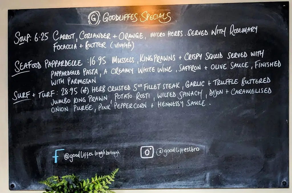Menu_Goodliffes Bar_Loughborough_imagen_3